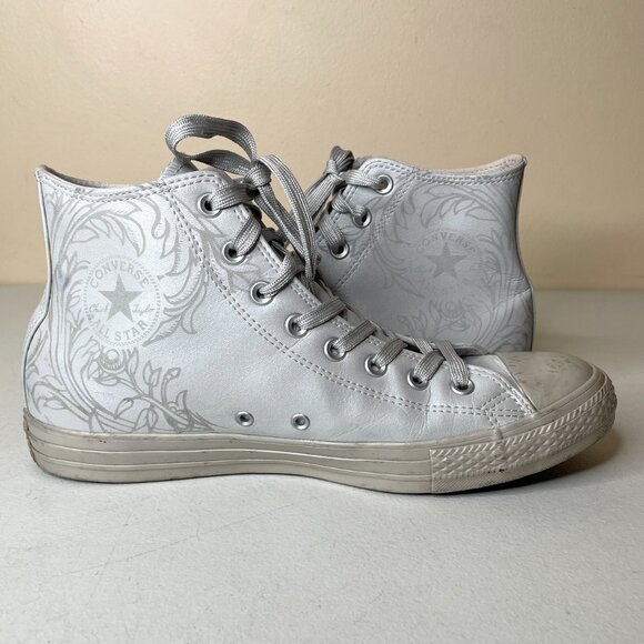 Converse CTAS Hi Top Laser Tech Tuff 155183C Silver Mens Size 10 - Picture 4 of 16